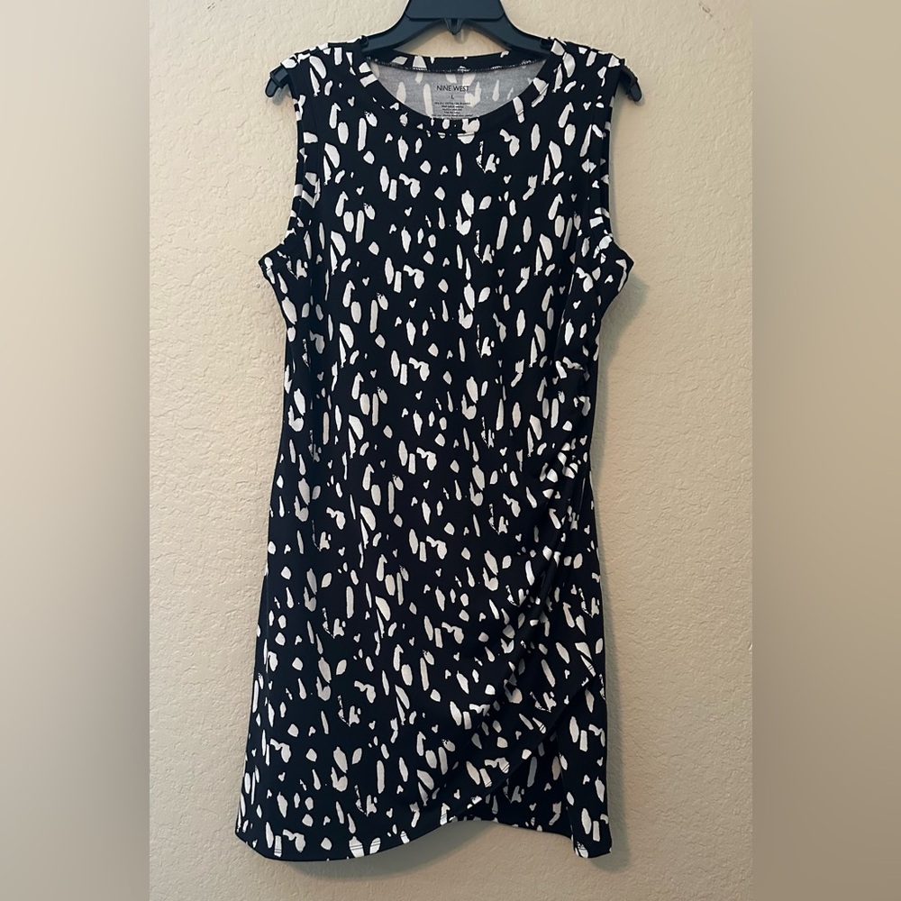 Nine West Monochrome Patterned Dress